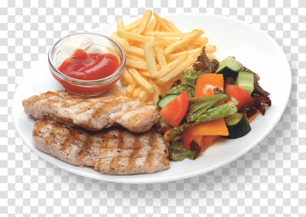 Fish And Chips Download Steak And Chips, Food, Meal, Dish, Fries Transparent Png