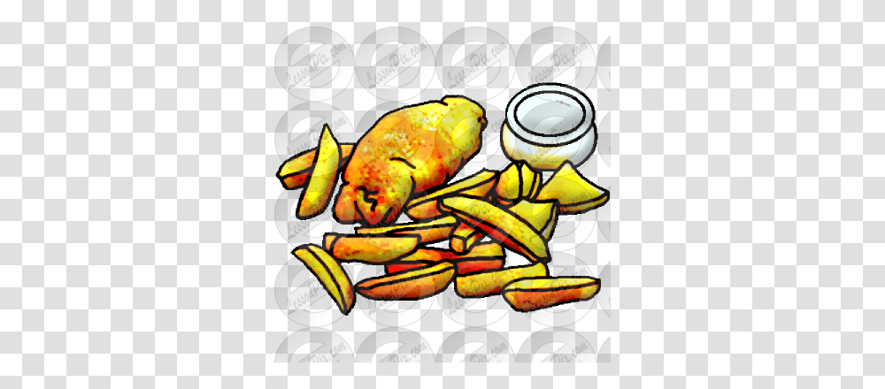 Fish And Chips Picture For Classroom Therapy Use, Banana, Fruit, Plant, Food Transparent Png