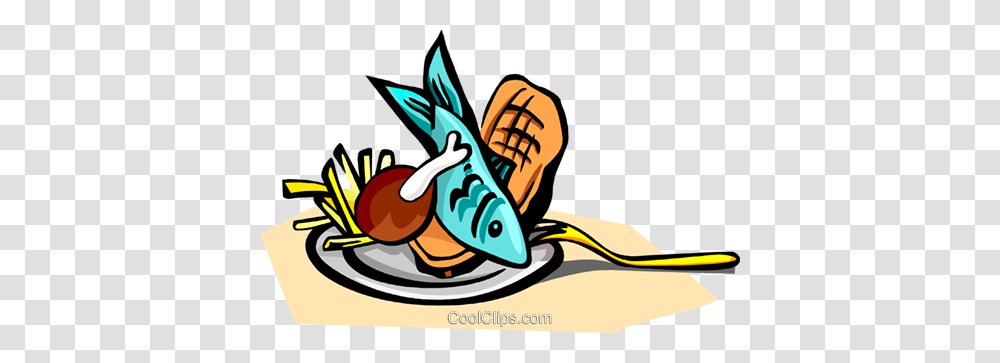 Fish And Chips Royalty Free Vector Clip Art Illustration, Drawing, Doodle Transparent Png