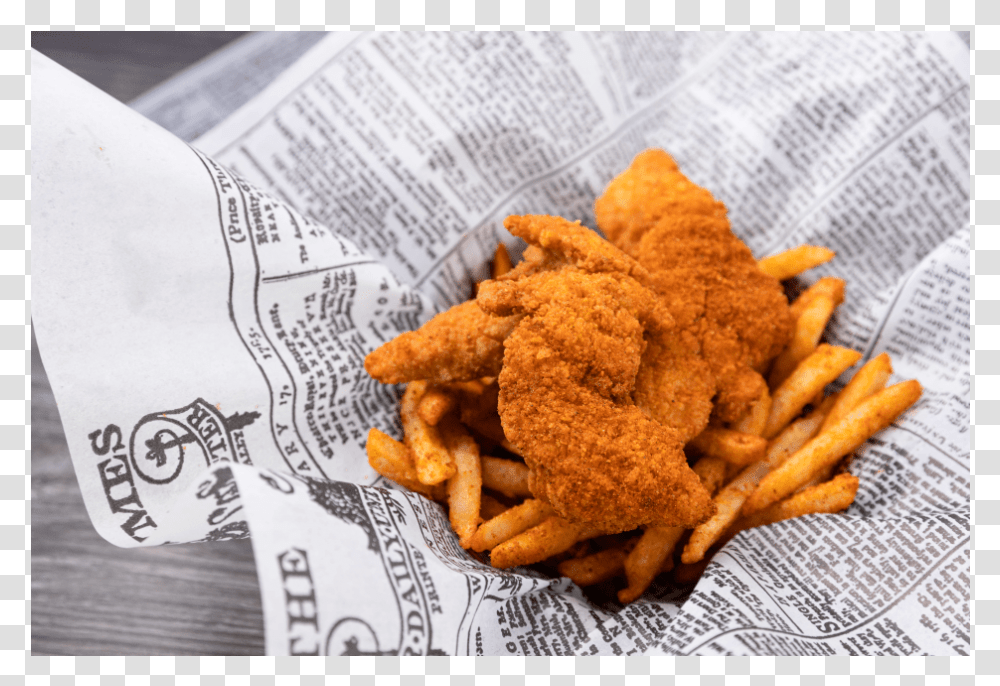 Fish And Chips, Food, Fries, Newspaper Transparent Png