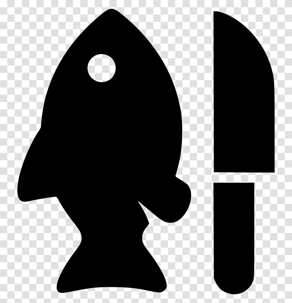 Fish And Knife, Silhouette, Stencil, Person, Human Transparent Png