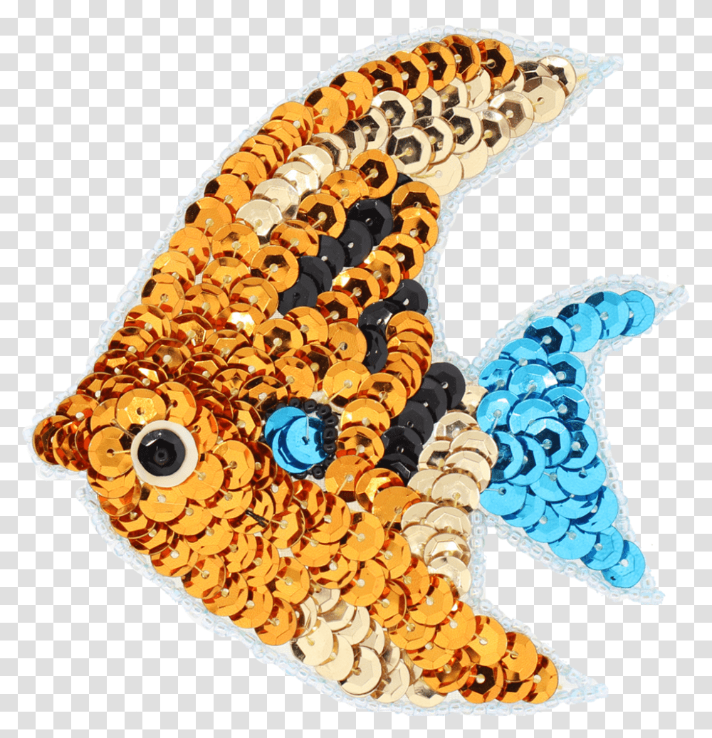Fish Beaded Amp Sequin Applique Butterfly, Fungus, Animal, Puffer, Sea Life Transparent Png