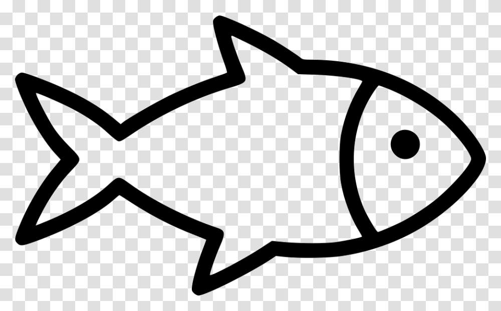 Fish Black And White, Stencil, Animal, Sea Life Transparent Png