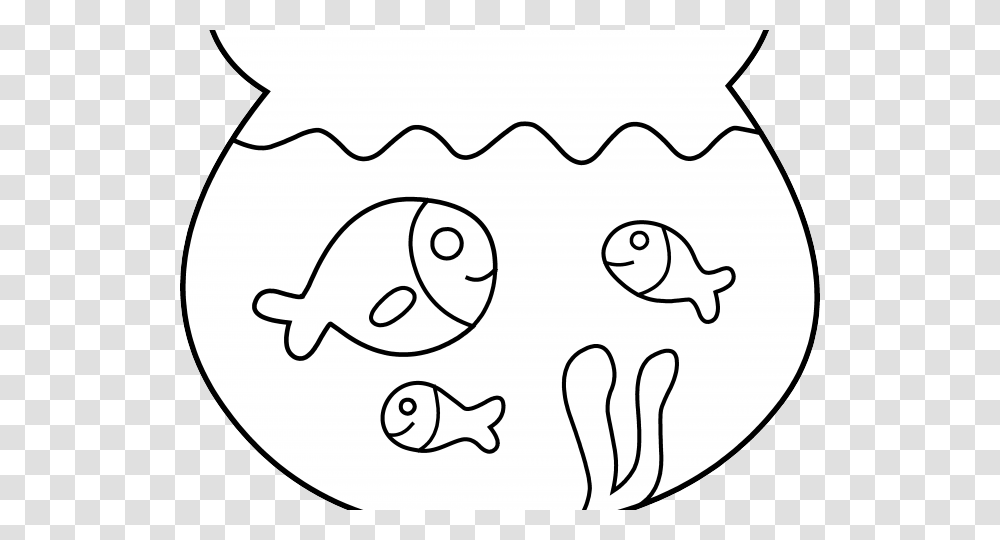 Fish Bowl Clipart Black And White, Label, Cat, Mammal Transparent Png