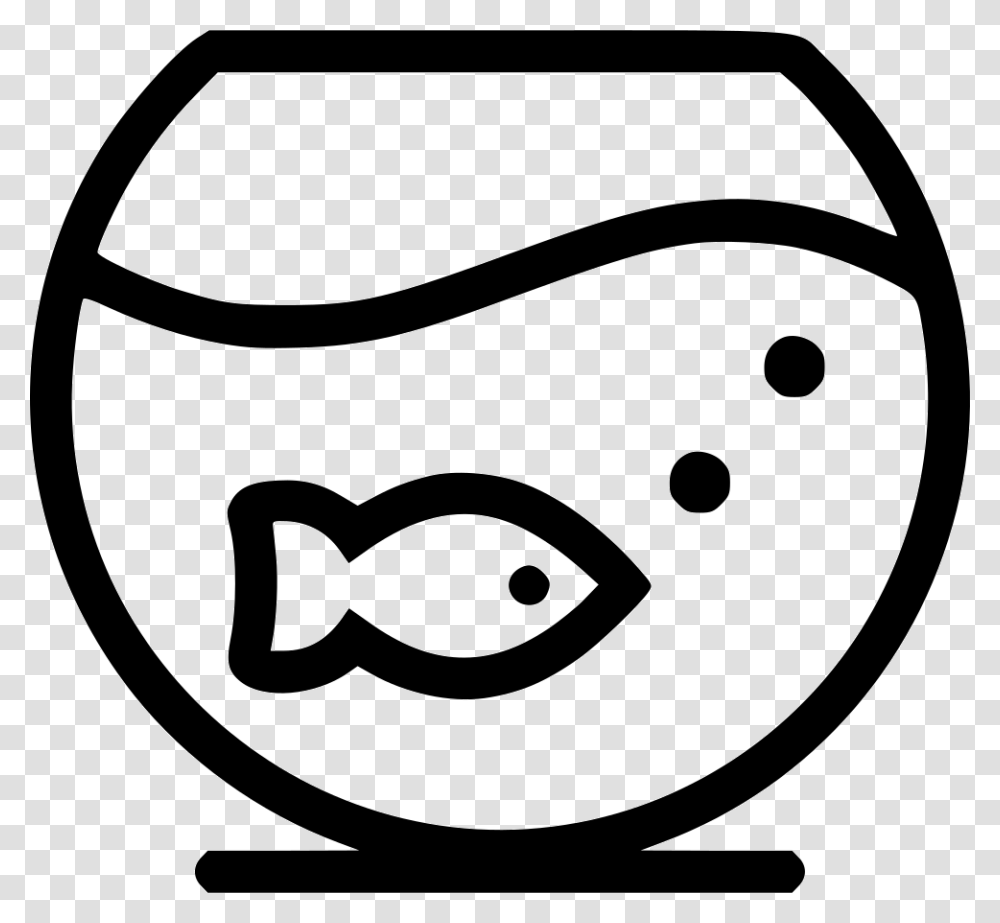 Fish Bowl Icon Free Download, Label, Stencil, Sticker Transparent Png