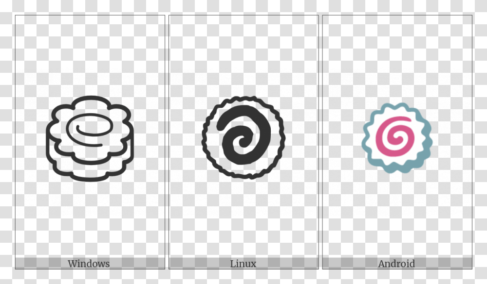 Fish Cake With Swirl Design On Various Operating Systems Circle, Rose, Face, Spiral Transparent Png