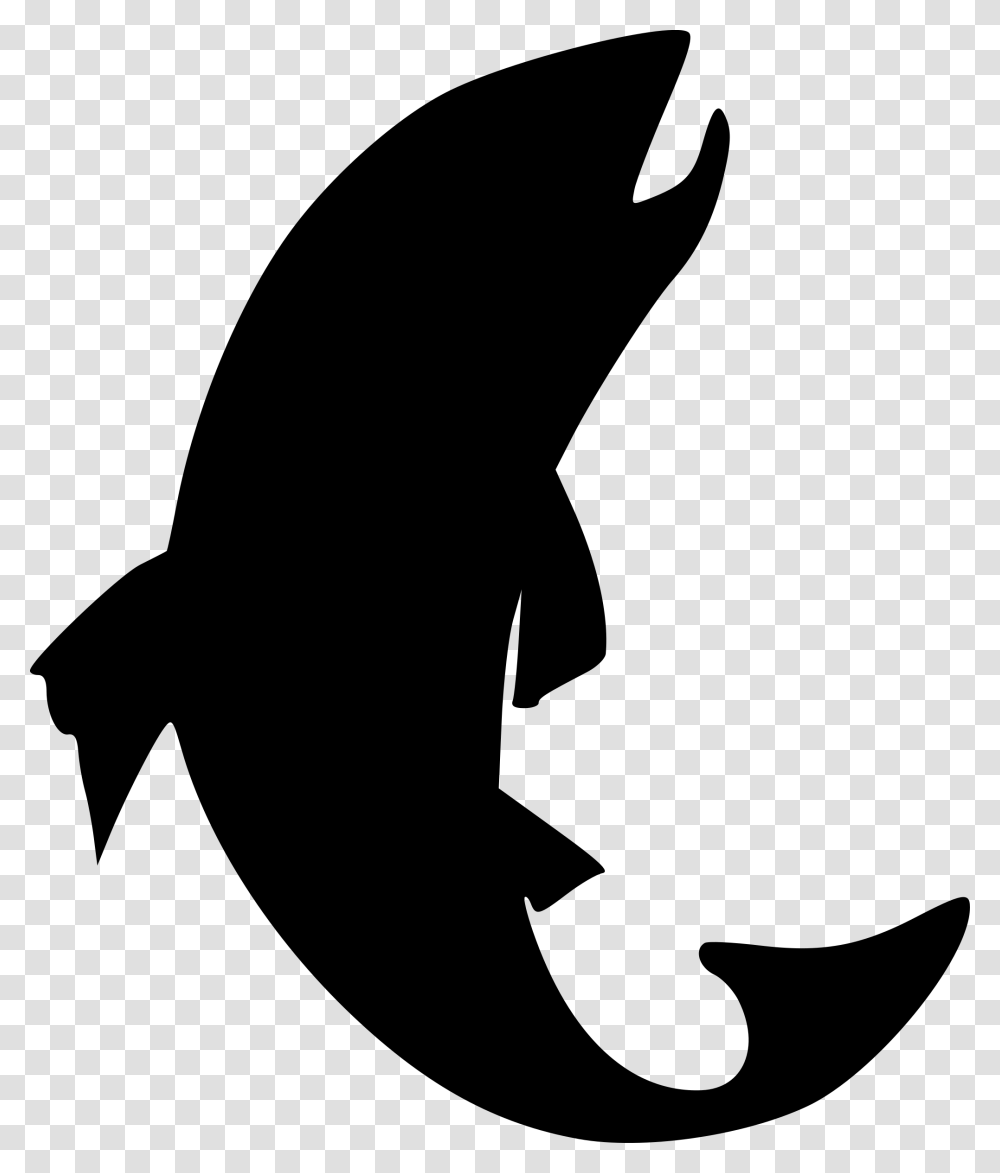 Fish Clip Art Black And White, Silhouette, Animal, Sea Life, Photography Transparent Png