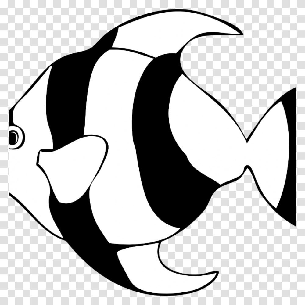 Fish Clipart Black And White Pineapple Clipart, Stencil, Animal, Sea Life, Angelfish Transparent Png