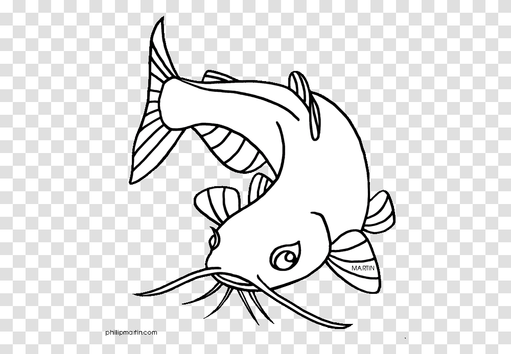 Fish Clipart Image Banner Library 28 Collection Catfish Clipart Black And White, Animal, Sea Life, Stencil, Horse Transparent Png