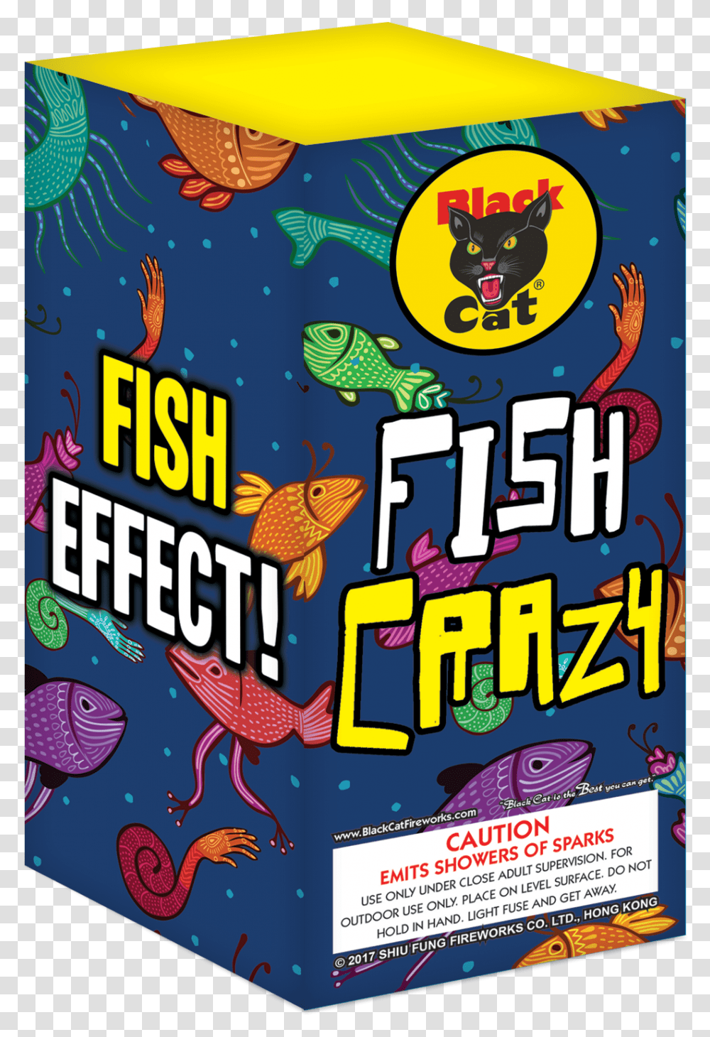 Fish Crazy Black Cat Fireworks, Advertisement, Bird, Outdoors, Poster Transparent Png