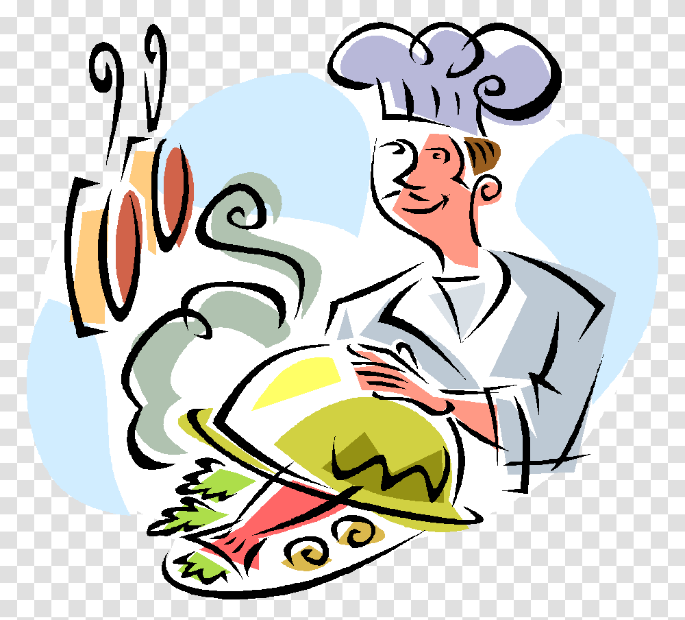 Fish Dinner Clipart Restaurant Cartoon, Chef, Doodle, Drawing, Dentist Transparent Png