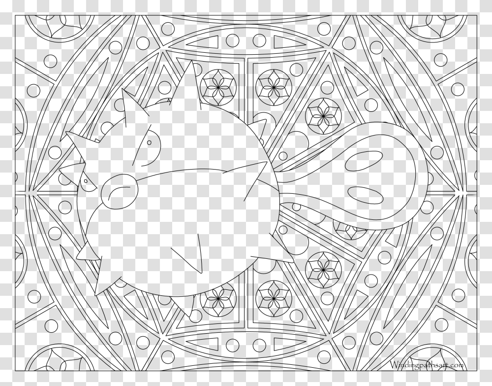 Fish Drawing Pokemon Adult Coloring Pages, Gray, World Of Warcraft Transparent Png