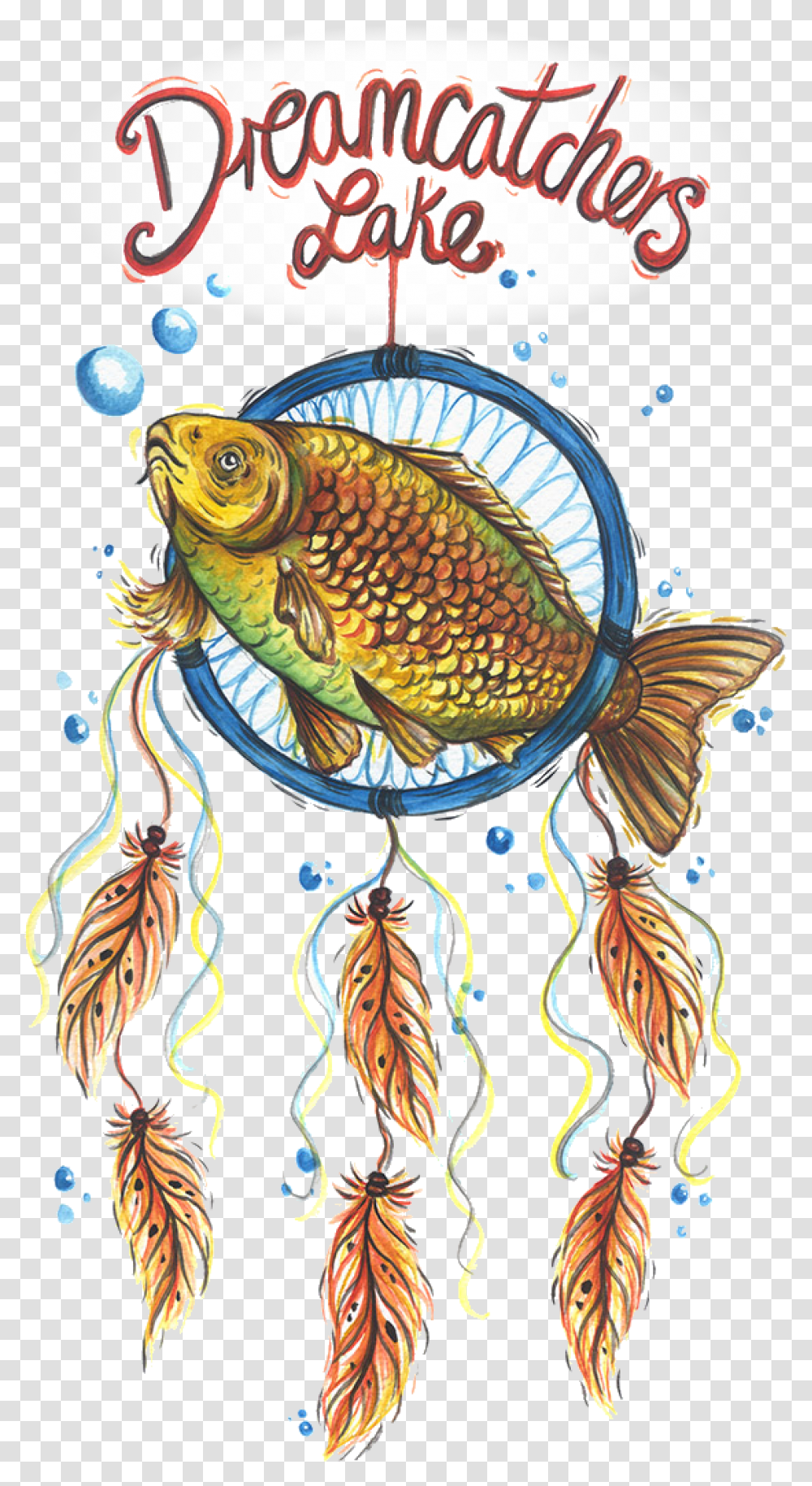 Fish Dream Catcher, Animal, Painting, Goldfish Transparent Png