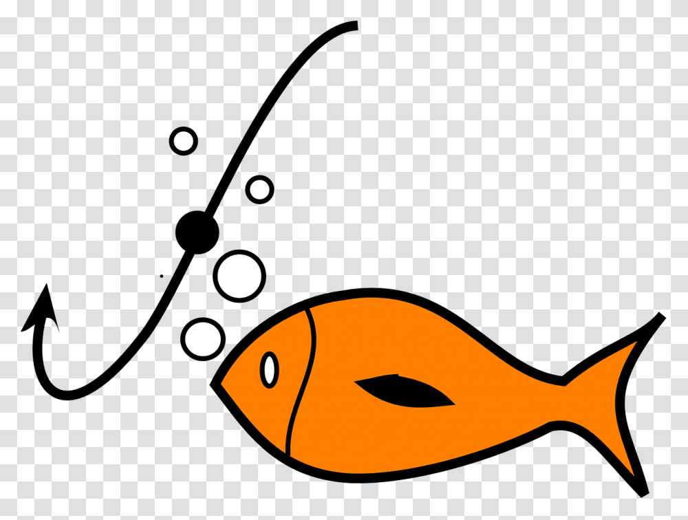 Fish Fishing Hook Bait Sport Lure Catch Line Fishing Hook And Fish, Animal, Goldfish, Shark Transparent Png