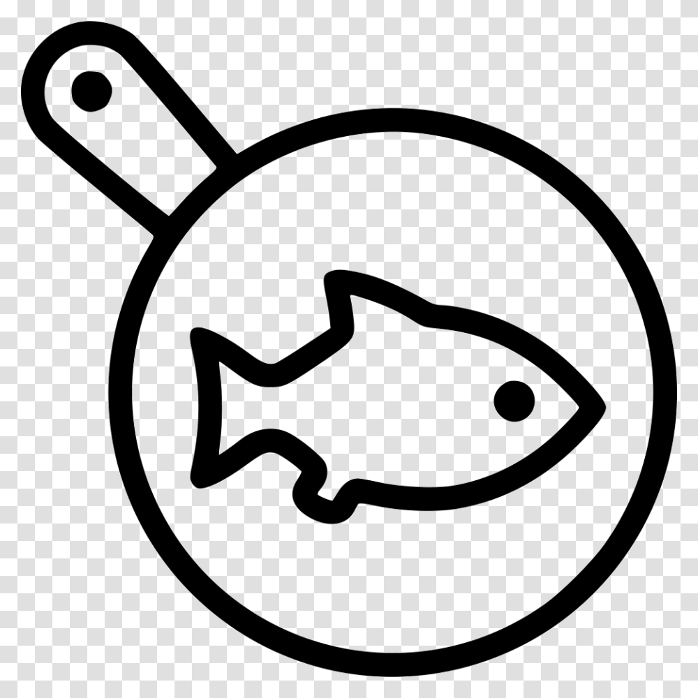 Fish Fry Icon Free Download, Stencil, Frying Pan, Wok, Silhouette Transparent Png