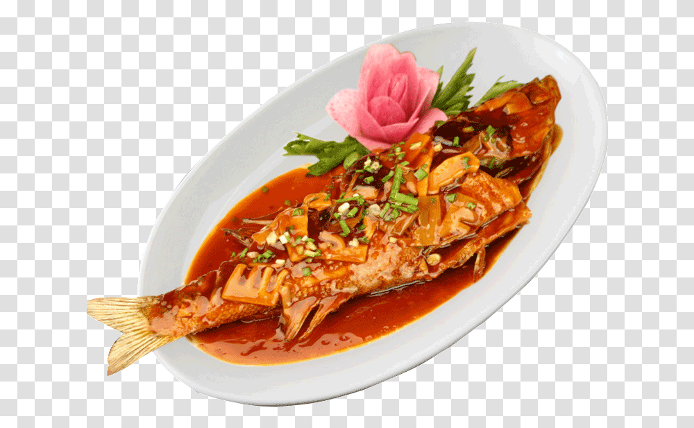 Fish Head Fish On Plate With Head, Dish, Meal, Food, Seafood Transparent Png