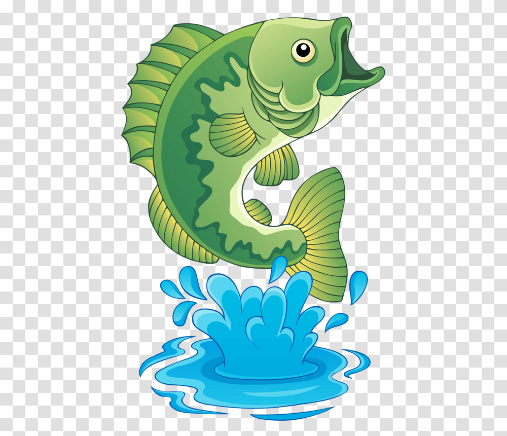 Fish In Pond Clipart, Animal, Green, Teeth Transparent Png