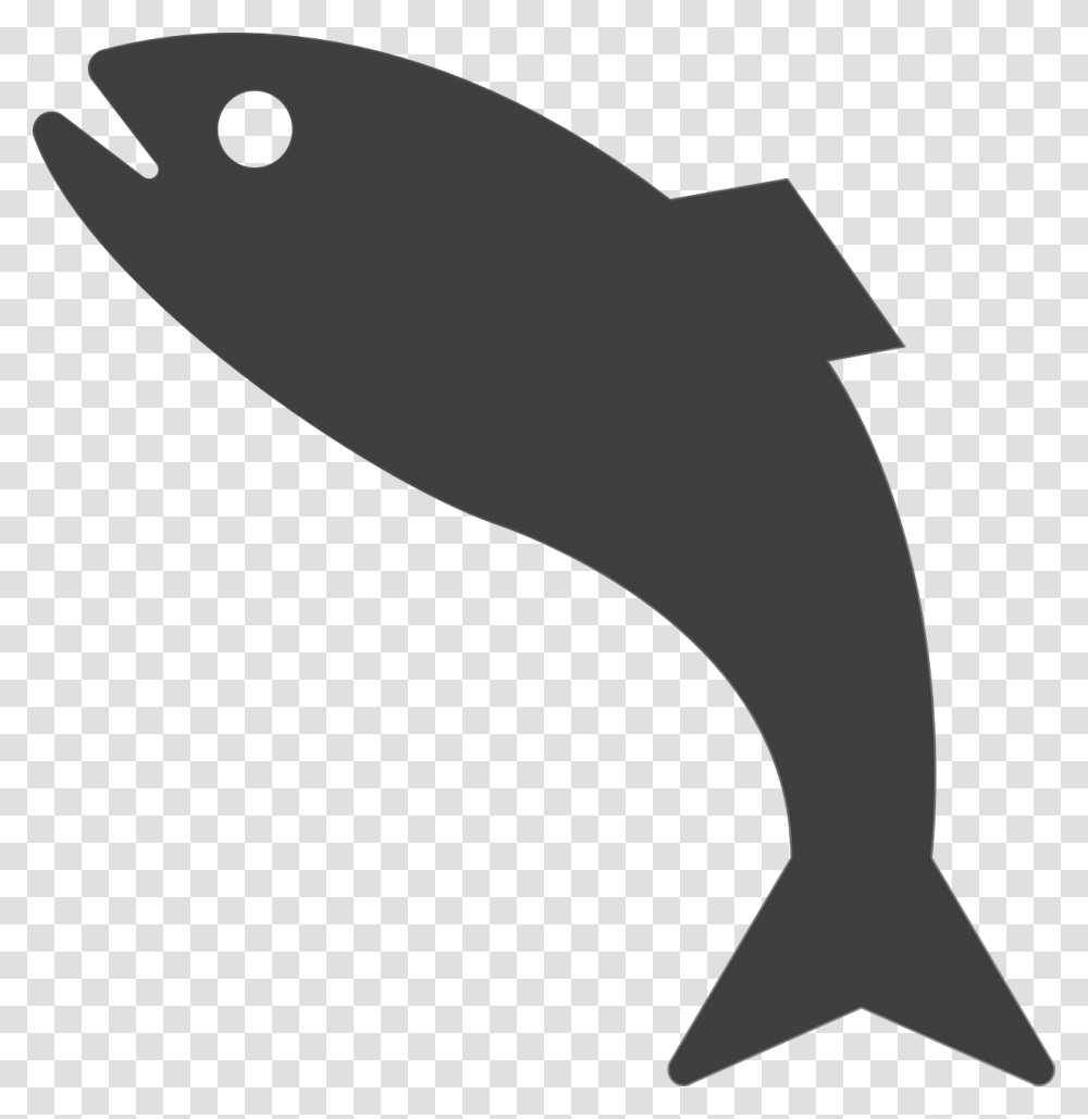 Fish Jumping Clip Art, Animal, Mammal, Sea Life, Silhouette Transparent Png