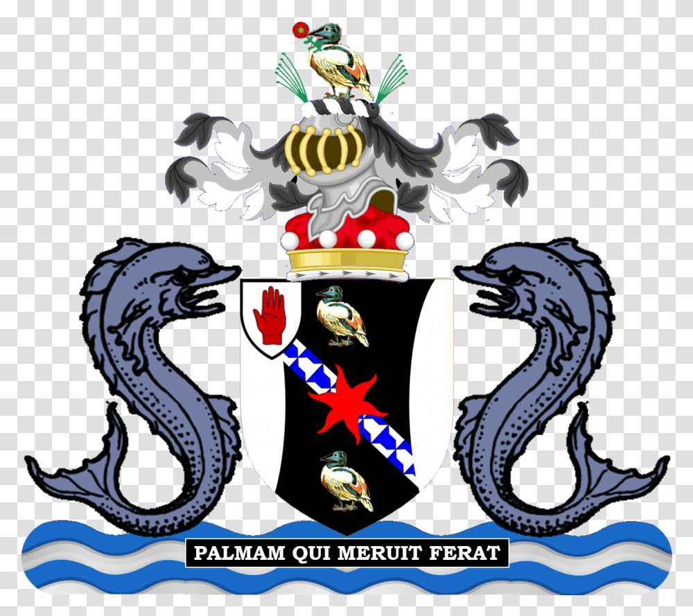 Fish Jumping Out Of Water Coat Of Arms Hd Baron Coat Of Arms, Leisure Activities, Label, Poster Transparent Png