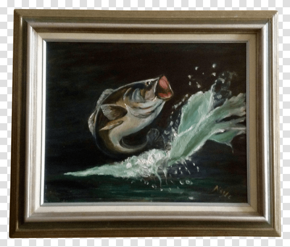 Fish Jumping Out Of Water Painted, Painting, Animal, Sea Life Transparent Png