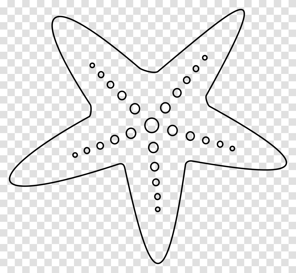 Fish Outline Clipart Free Banner Library Stock Starfish Star Fish To Colour, Gray, World Of Warcraft Transparent Png