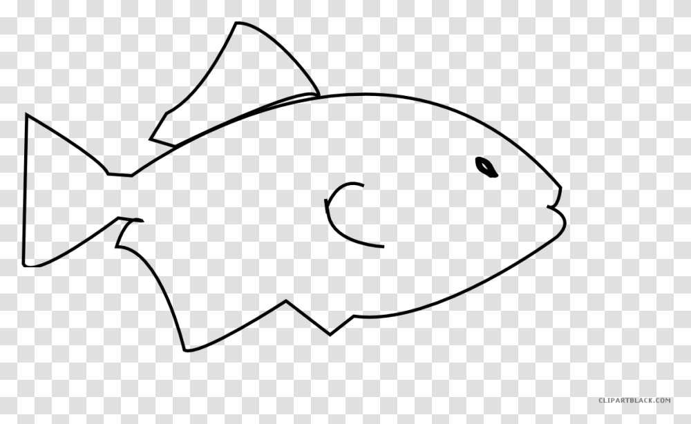 Fish Outline Easy Small Fish Black And White, Gray, World Of Warcraft Transparent Png