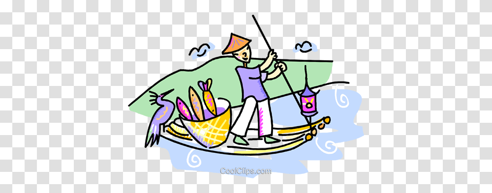 Fish Paddling A Boat Clipart Clip Art Images, Vehicle, Transportation, Gondola Transparent Png
