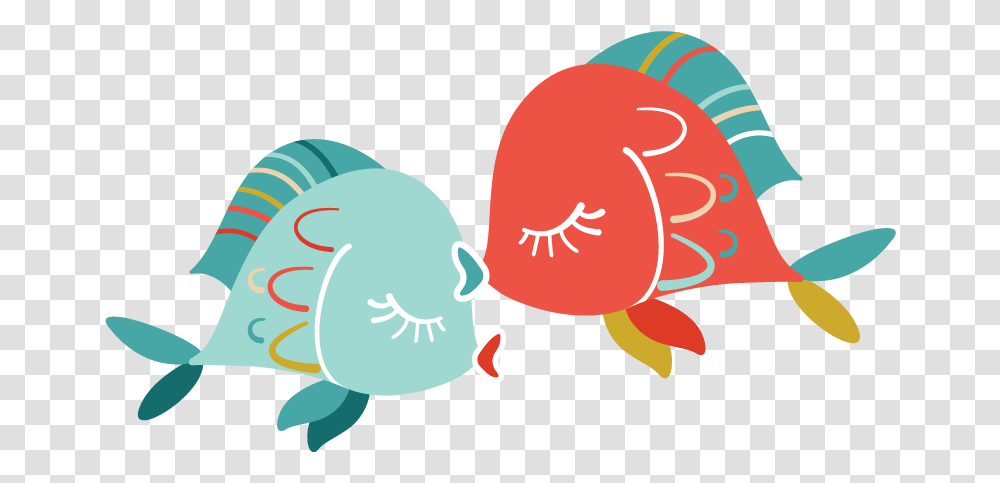 Fish Red And Blue Fish Kissing, Animal, Baseball Cap, Hat Transparent Png