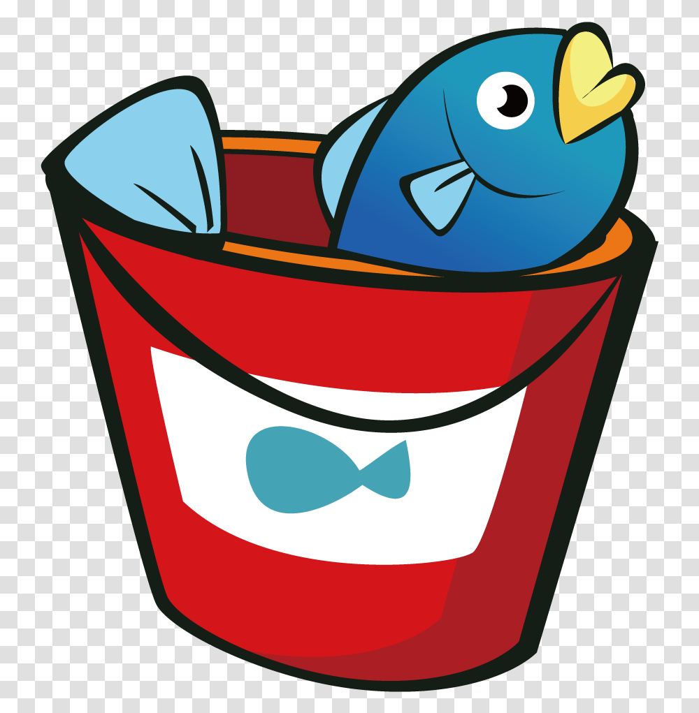 Fish Seafood Bucket Barrels Of Transprent Fish In A Bucket Cartoon Transparent Png