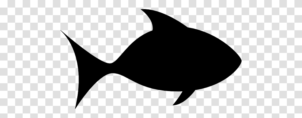 Fish Silhouette Black And White Clipart, Animal, Sea Life, Stencil, Water Transparent Png