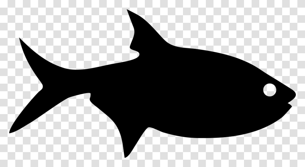 Fish Silhouette Fish Silhouette, Shark, Sea Life, Animal, Stencil Transparent Png