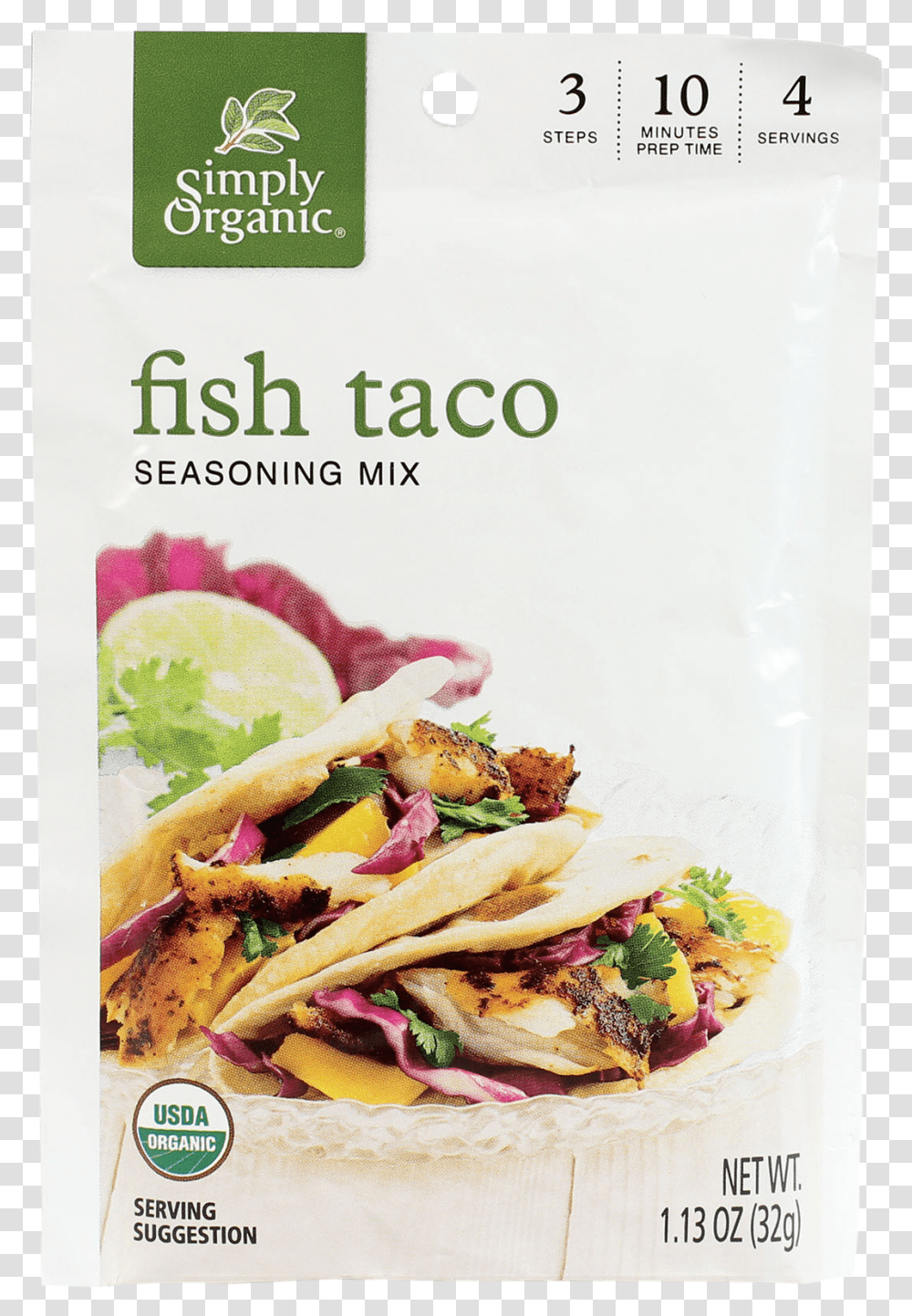Fish Taco Seasoning Organic, Food, Bread, Pita, Hot Dog Transparent Png