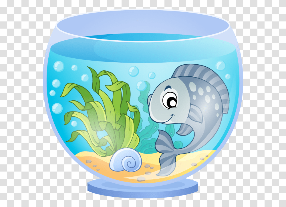 Fish Tank Fish In Tank Cartoon, Nature, Animal, Outdoors, Invertebrate Transparent Png