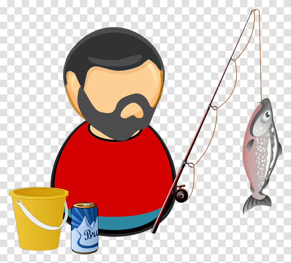 Fisherman Clip Art, Bucket, Sport, Sports, Outdoors Transparent Png