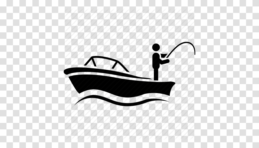 Fisherman Clipart Ocean Fishing, Vehicle, Transportation, Watercraft, Silhouette Transparent Png