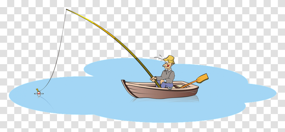 Fisherman Fishing From A Boat Background, Water, Outdoors, Person, Human Transparent Png