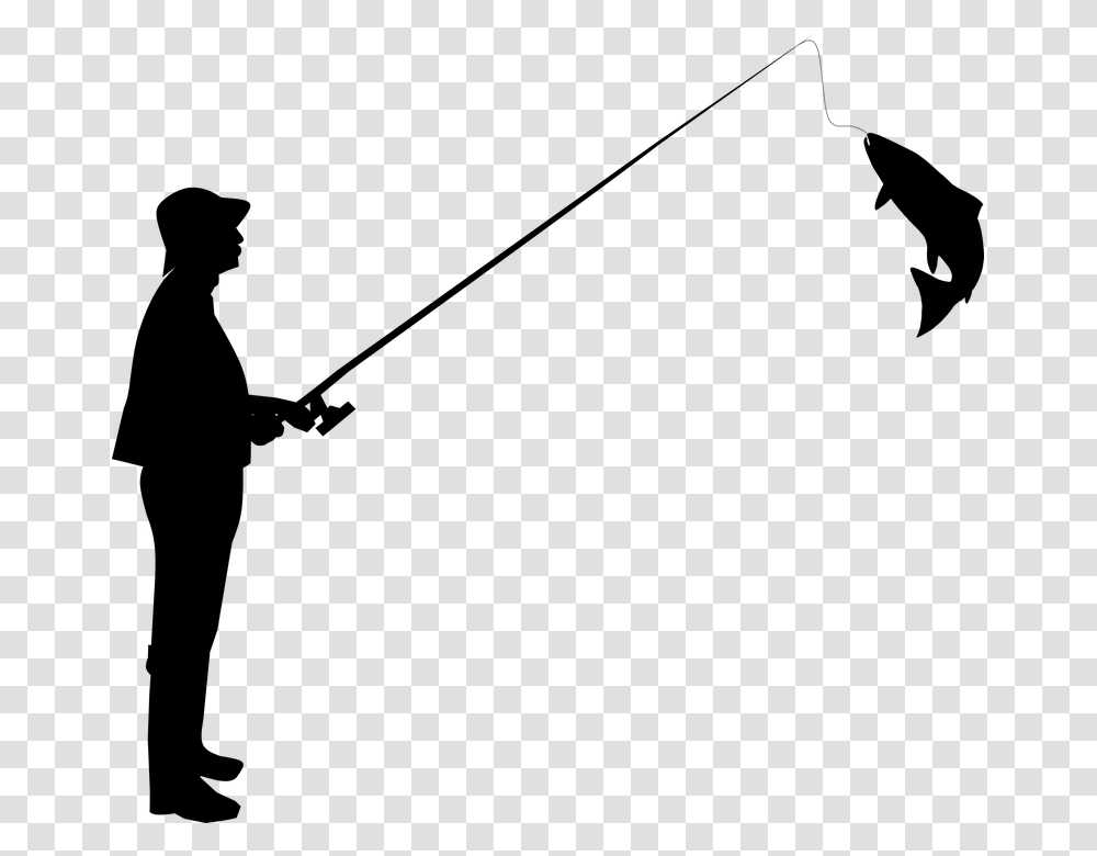 Fisherman Silhouette, Gray, World Of Warcraft Transparent Png