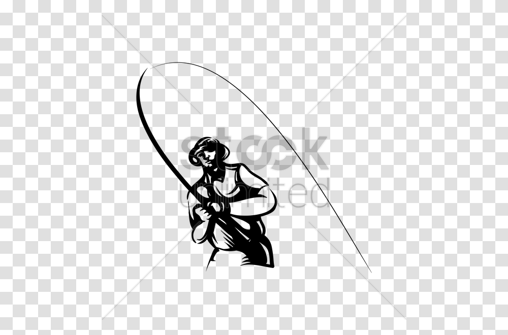Fisherman With Rod Vector Image, Triangle, Sport, White Board Transparent Png