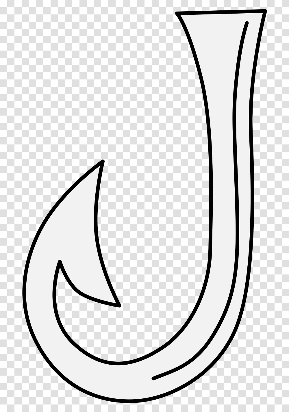 Fishhook Traceable Heraldic Art Line Art, Symbol Transparent Png