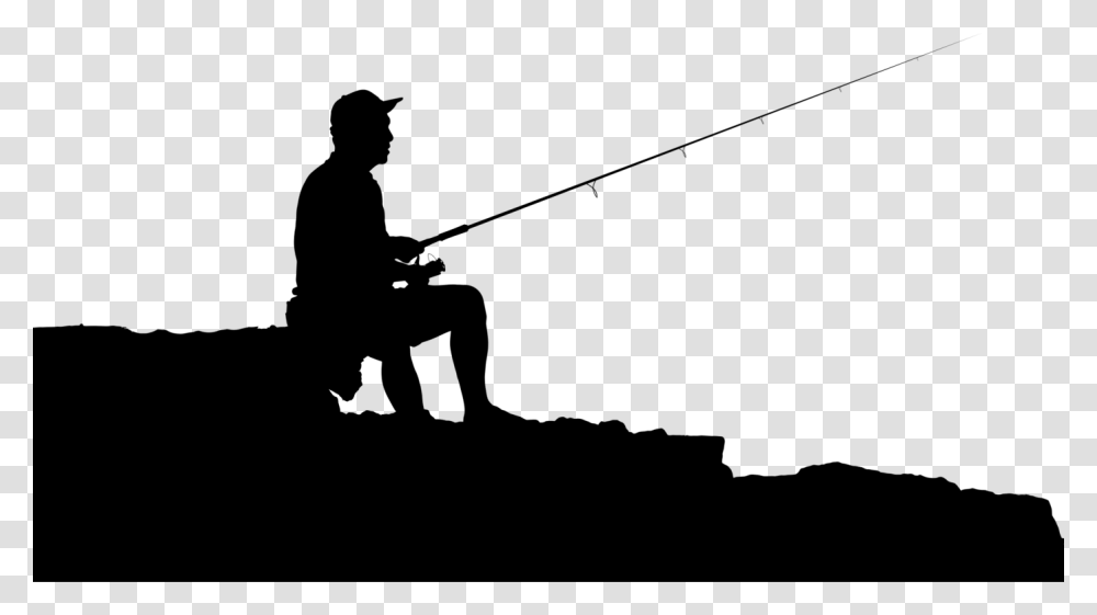 Fishing Black And White, Gray, World Of Warcraft Transparent Png