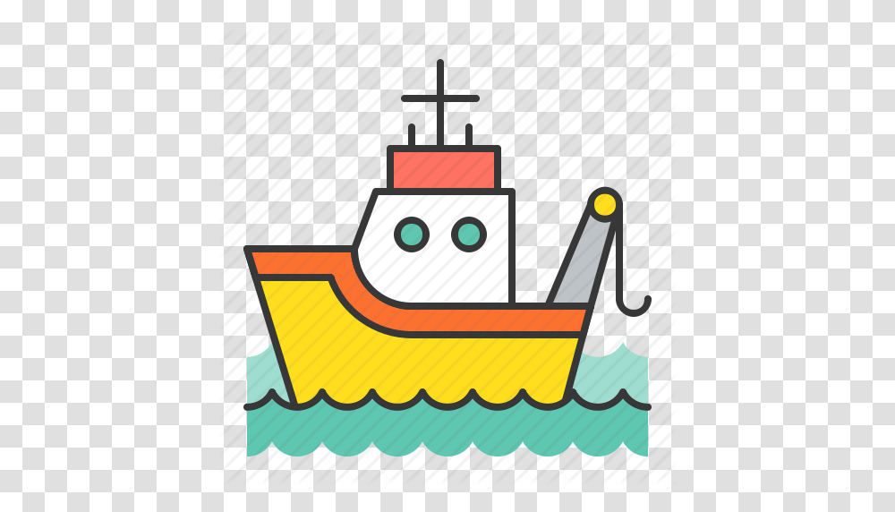 Fishing Boat Nautical Sea Ship Icon, Nature, Outdoors, Snow Transparent Png