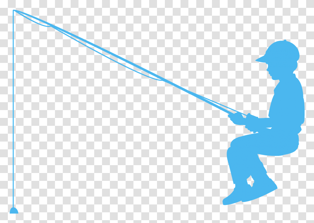 Fishing Boy Silhouette, Person, Animal, Adventure, Leisure Activities Transparent Png