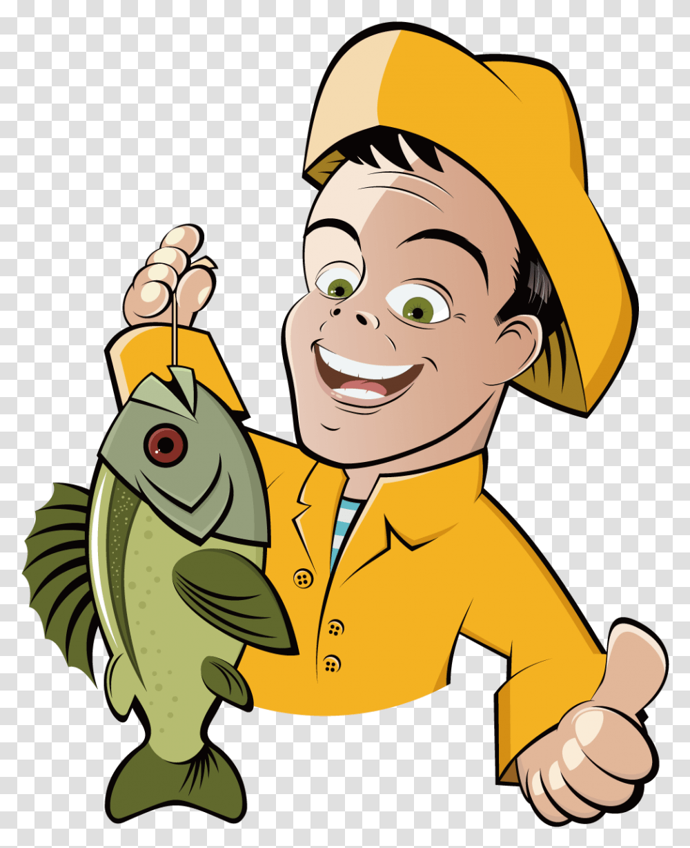 Рыбак мультяшный