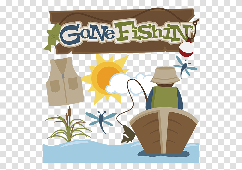 Fishing Clipart Gone Fishing Clipart, Outdoors, Nature, Neighborhood, Plot Transparent Png