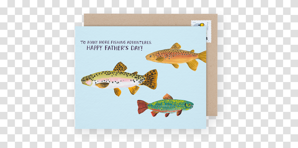 Fishing Father's Day Card Happy Fathers Day 2019 Fishing, Animal, Trout, Coho Transparent Png