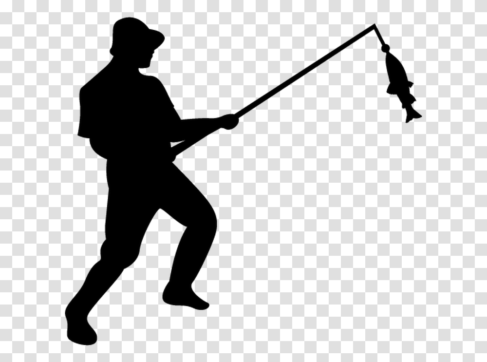 Fishing Fisherman Silhouette Clip Art Fisherman Silhouette Man Fishing, Bow, Duel, Fencing, Sport Transparent Png