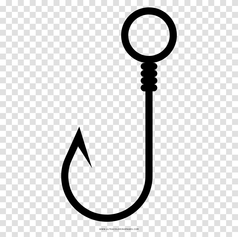 Fishing Hook Coloring Page, Gray, World Of Warcraft Transparent Png