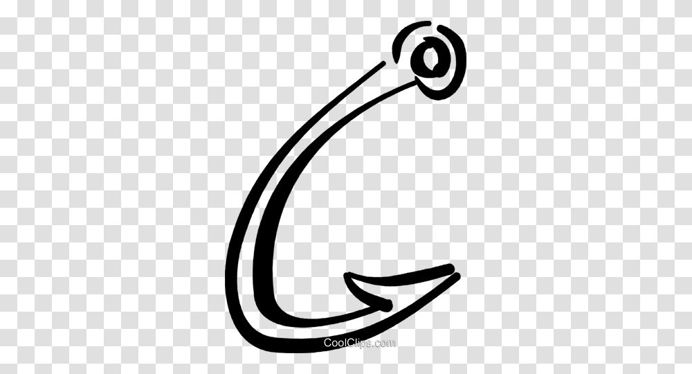Fishing Hook Royalty Free Vector Clip Art Illustration, Electronics, Adapter, Whip Transparent Png