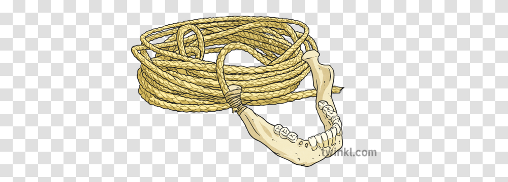 Fishing Line And Jawbone Illustration Solid, Rope, Snake, Reptile, Animal Transparent Png