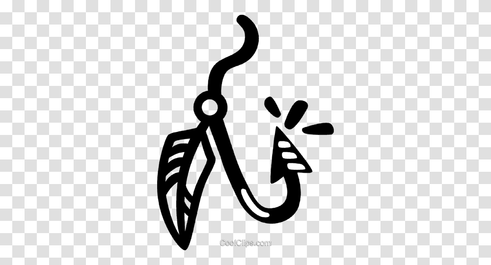 Fishing Lure Royalty Free Vector Clip Art Illustration, Hook, Stencil, Anchor Transparent Png
